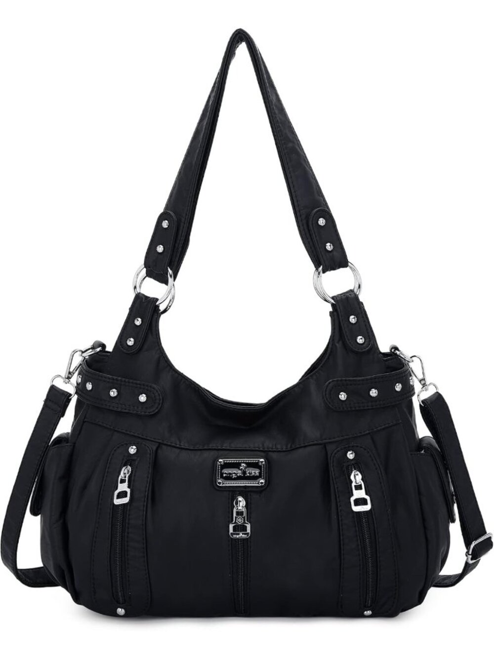 Stylish Large Faux Leather Crossbody Hobo Tote Handbag for Women - Versatile